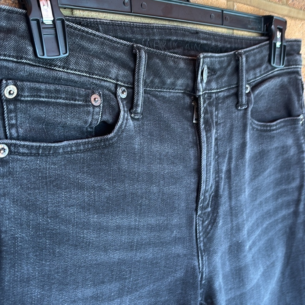 American Eagle Next Level Flex Men's Black Denim Stacked Skinny Jeans - Picture 3 of 10